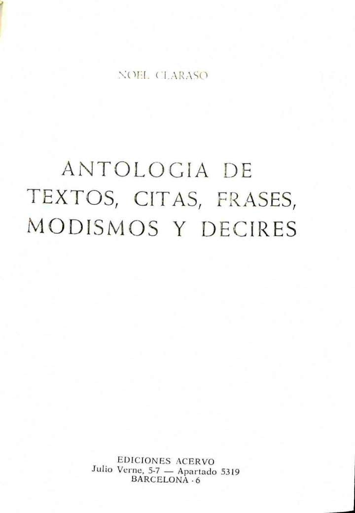 Antologia de textos y citas Books