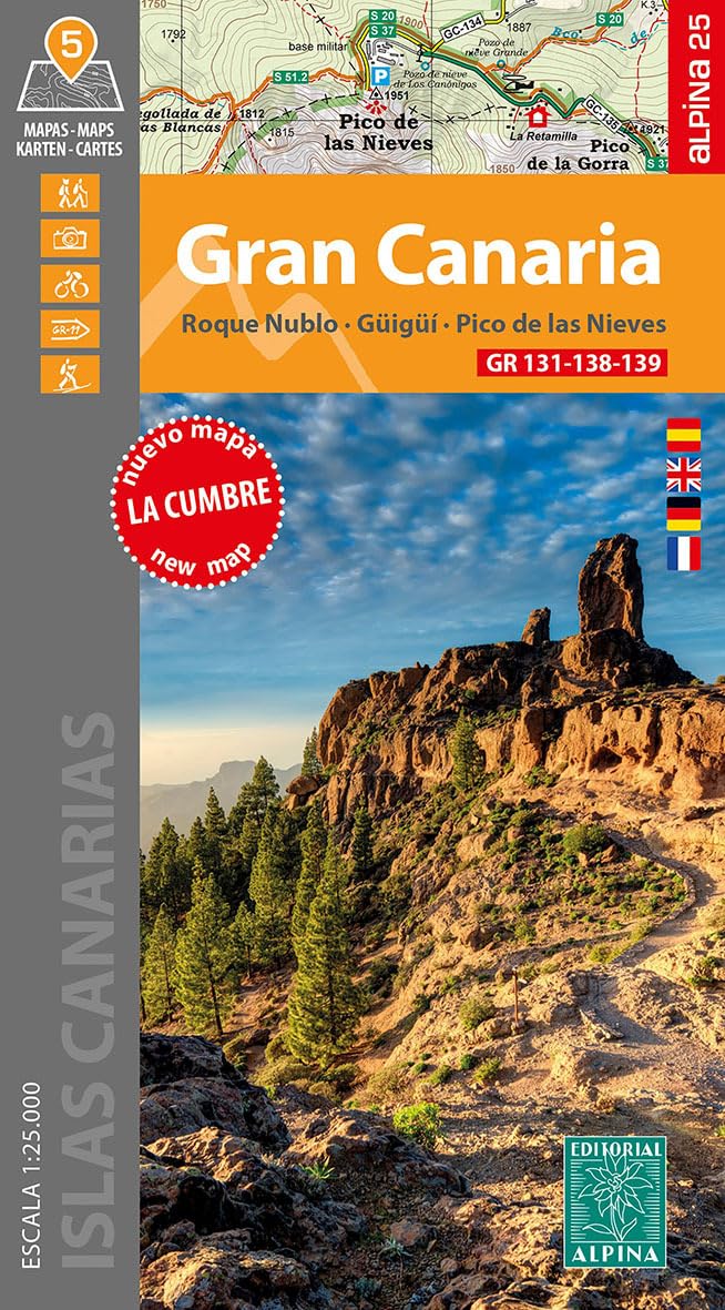 Gran Canaria: 5 Maps GR 131-138-139 Leisure, Home & Garden