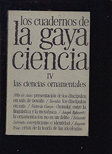 Cuadernos de la Gaya Ciencia, los. I V book
