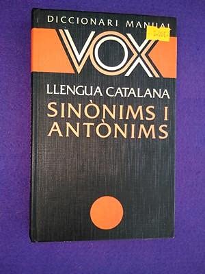 Diccionari manual vox llengua catalana de sinonims I antonims book