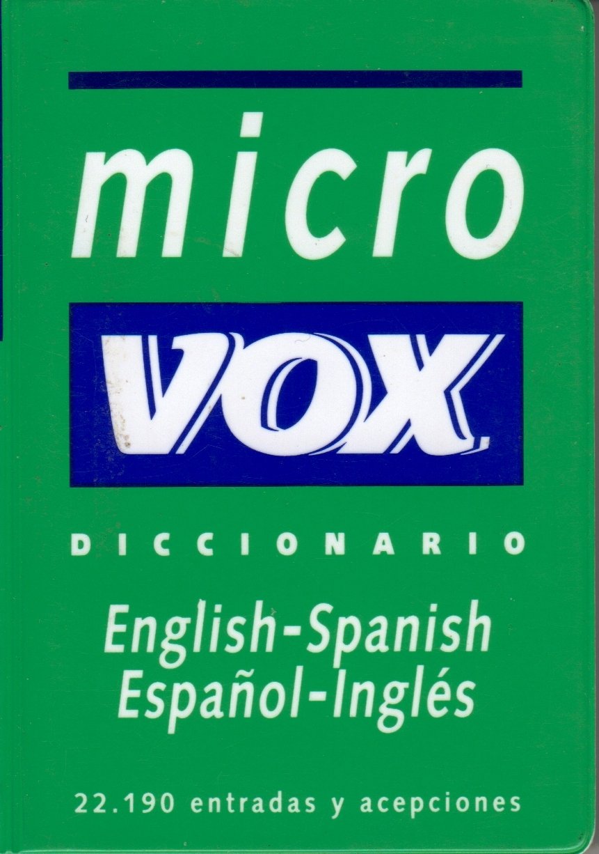 Diccionario micro english-spanish,español-ingles book