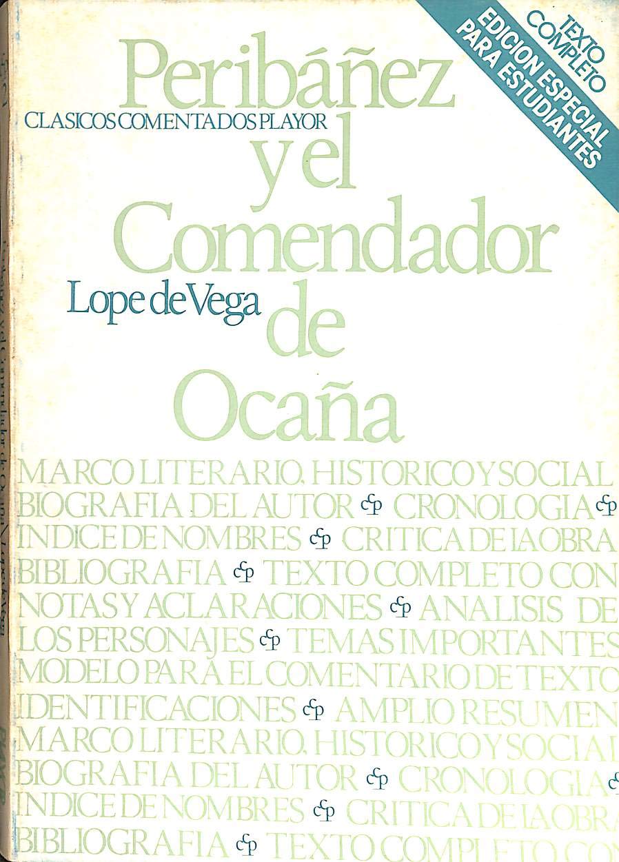Fuente ovejuna;peribañez y el comendador de ocaña book