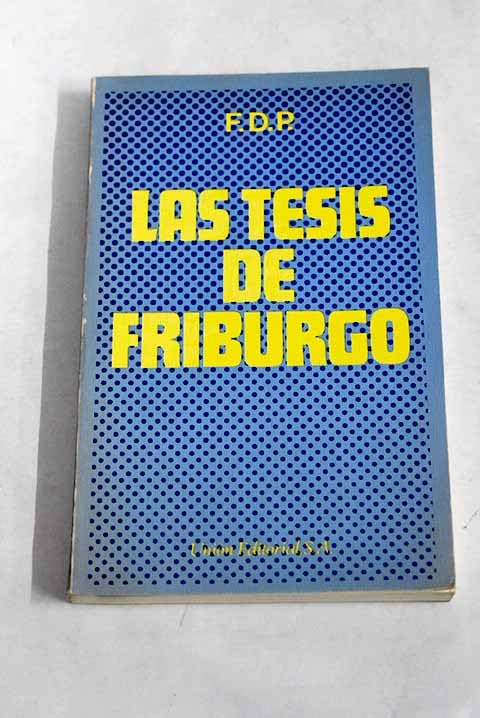Product Image: Las tesis de Friburgo