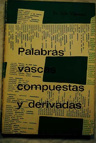 Palabras vascas, compuestas y derivadas Books