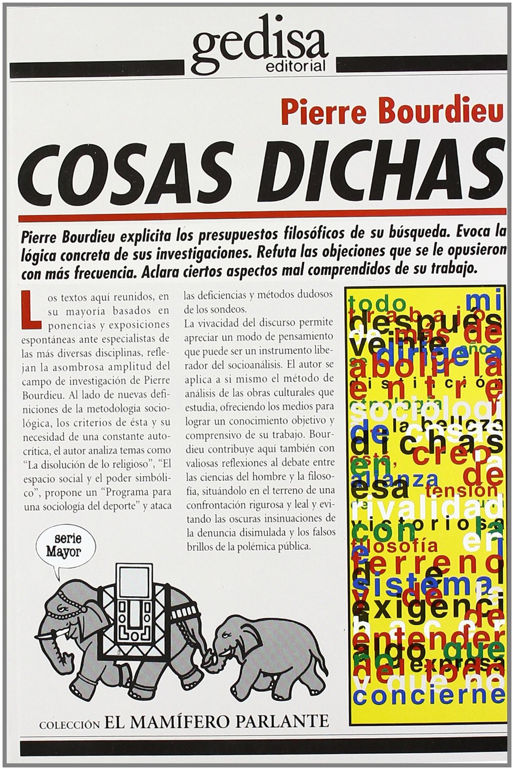 Cosas dichas book
