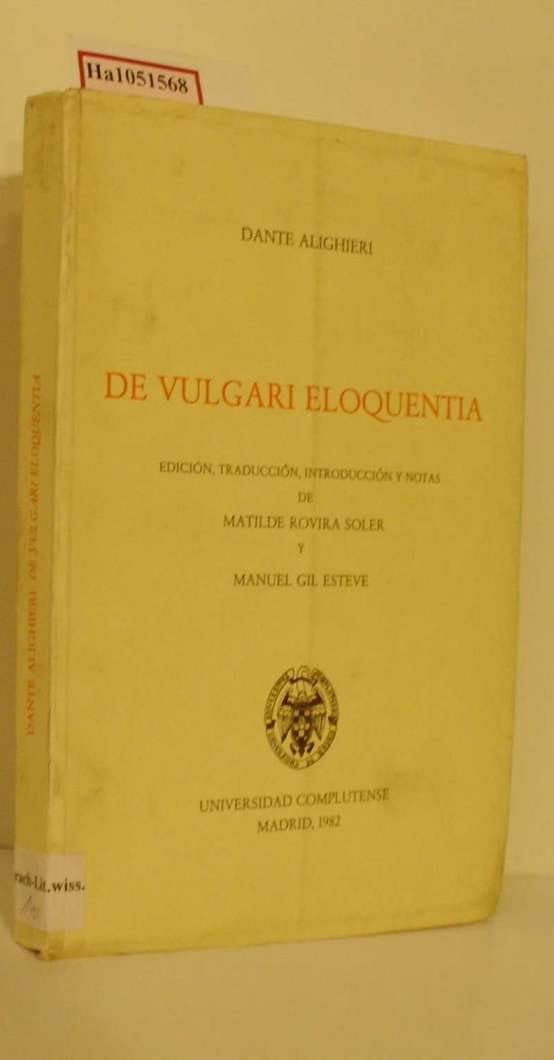 De vulgari eloquentia book