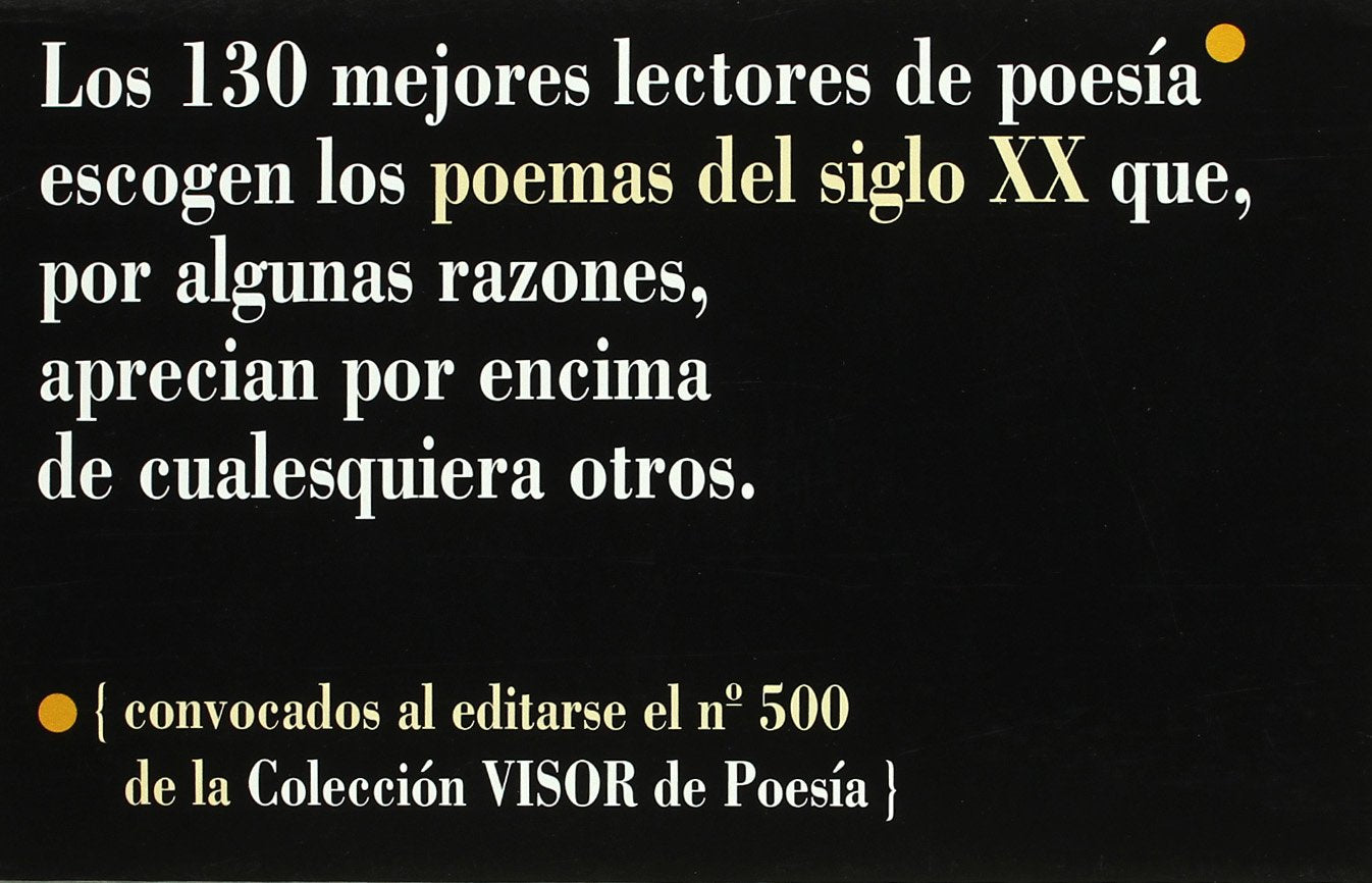 Centuria: Cien A~nos de Poesia En Espa~nol (Visor de Poesía, Band 500) Poetry