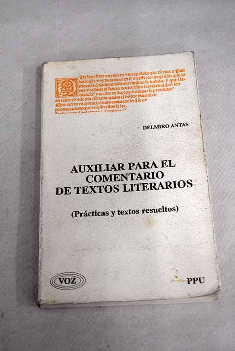 Auxiliar para el comentario de textos literarios book