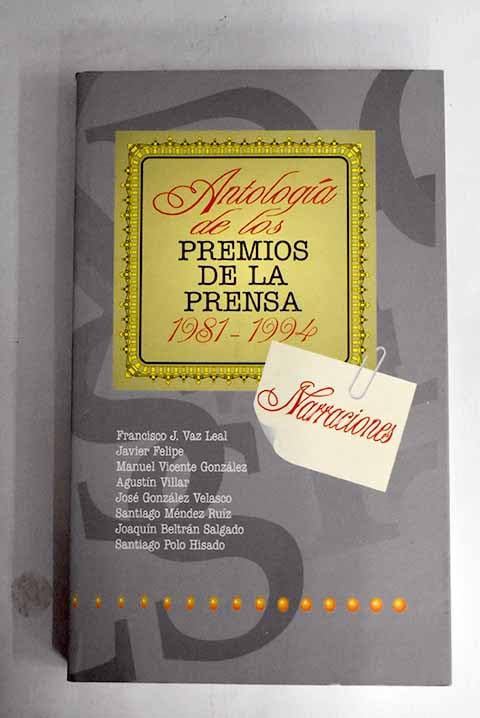 Antología Premios Literarios de la Prensa: modalidad narrativa Books