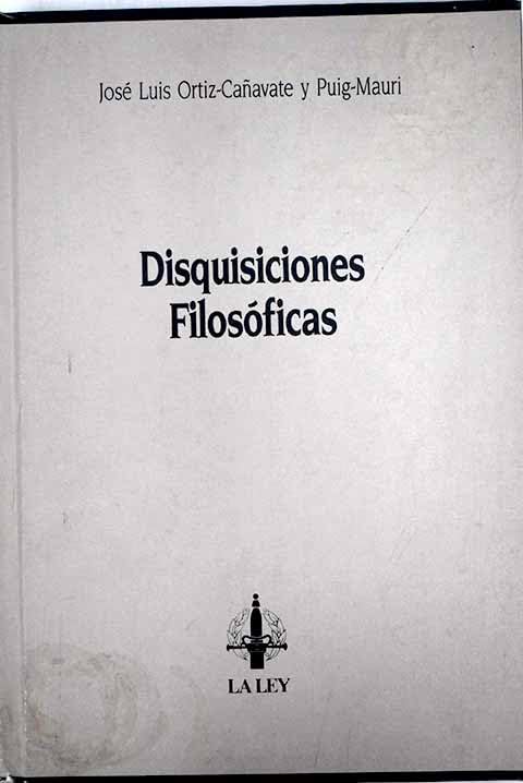 Disquisiciones filosóficas book