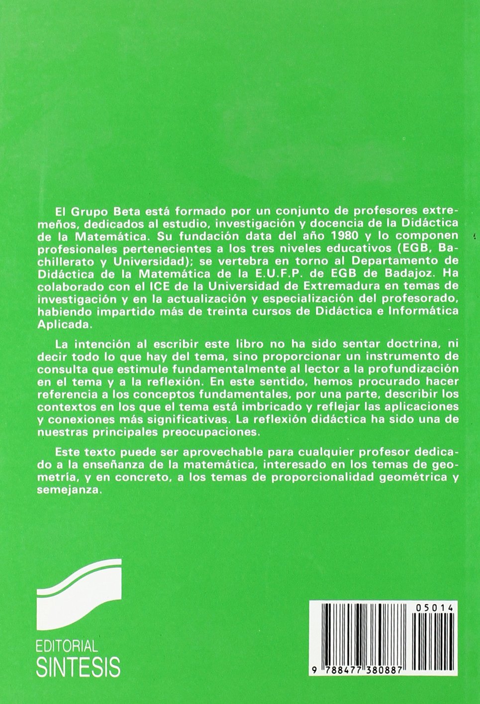 Proporcionalidad geométrica y semejanza (Matemáticas, cultura y aprendizaje) Learning & Reference