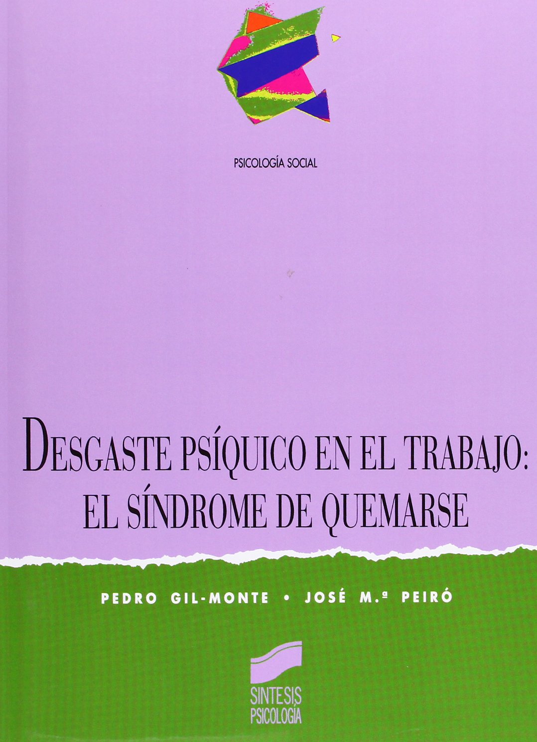 Desgaste psíquico en el trabajo : el síndrome de quemarse (Síntesis psicología. Psicología social, Band 11) Social Sciences
