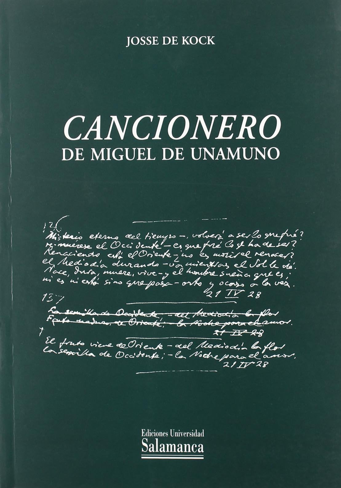 Cancionero de Miguel de Unamuno (Biblioteca Unamuno, Band 31) Philosophy