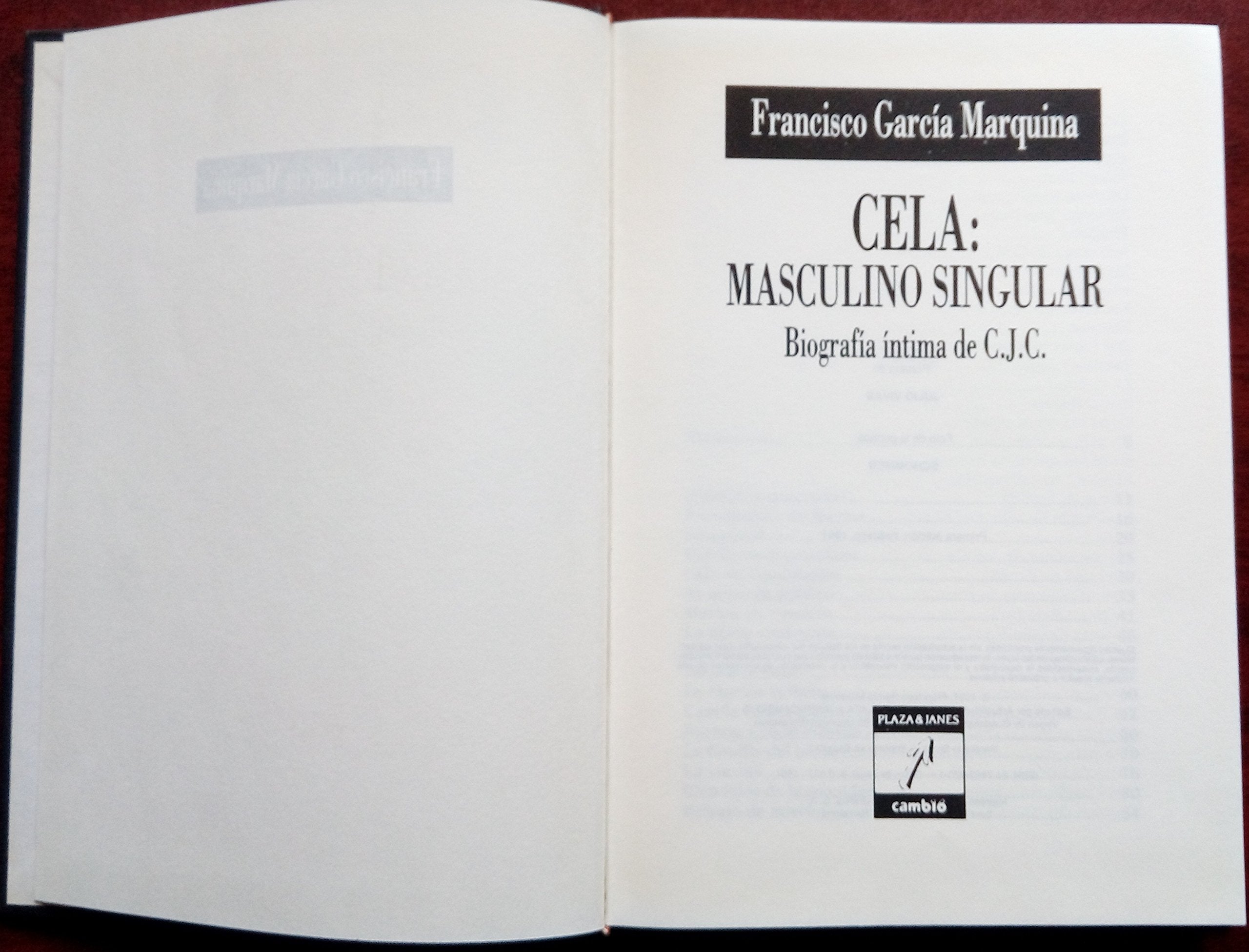 Cela: Masculino singular : biografia intima de C.J.C (Spanish Edition) Books