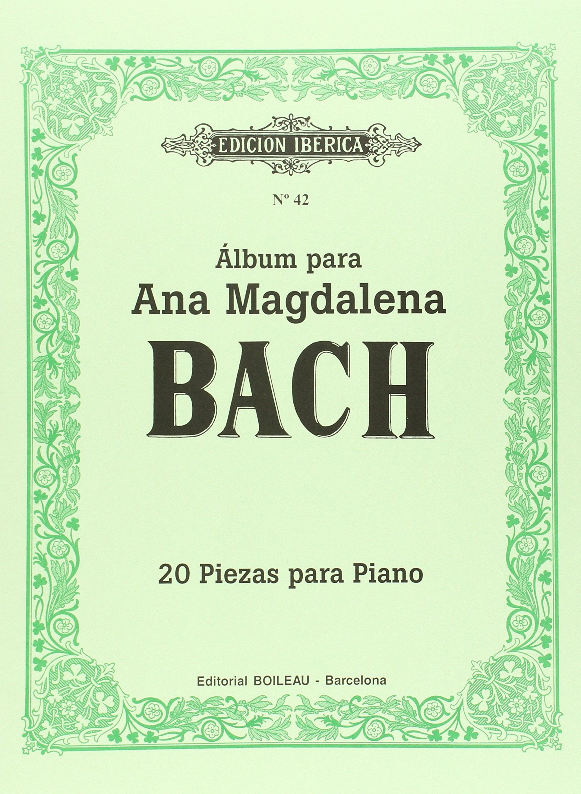 Álbum para Ana Magdalena Bach: 20 piezas para piano book