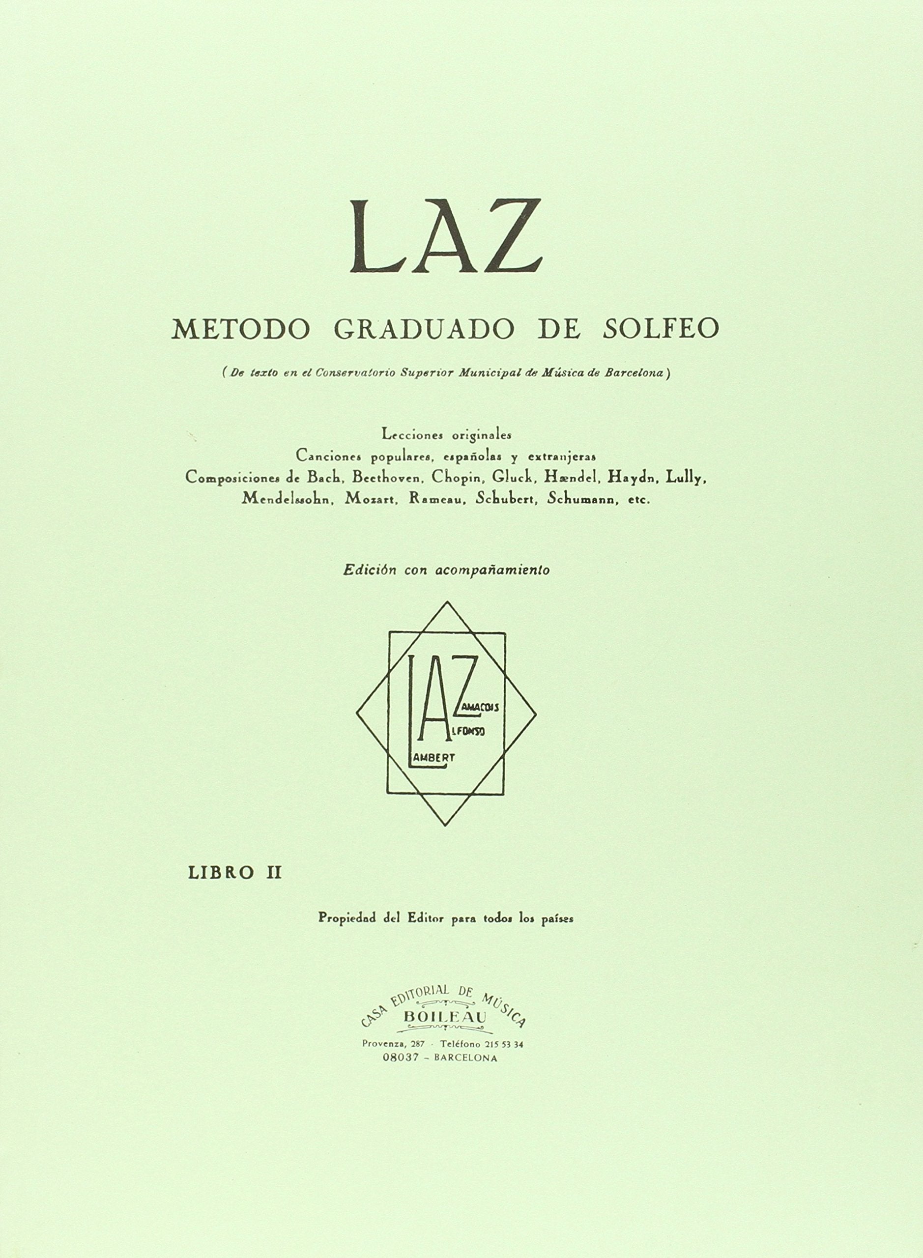 LAZ con acompañamiento - Libro II: Método graduado de Solfeo book