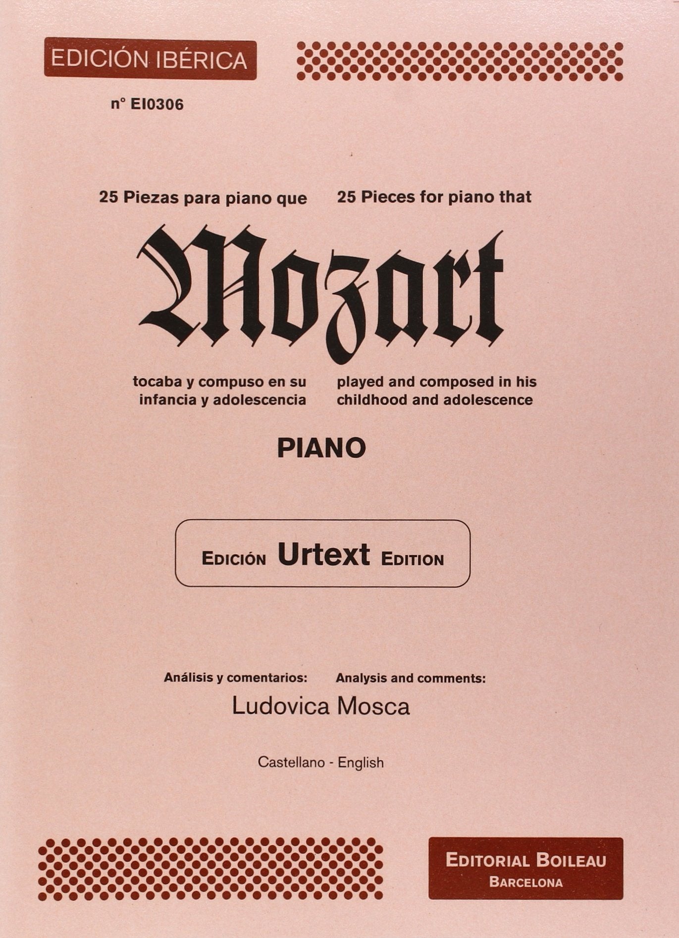 25 piezas que Mozart tocaba y compuso en su infanc book