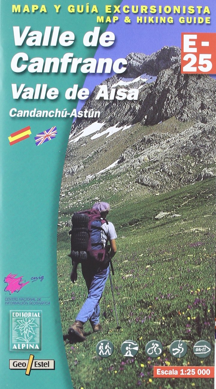 Valle de Canfranc Wanderkarte 1 : 25 000 Geology & Geography