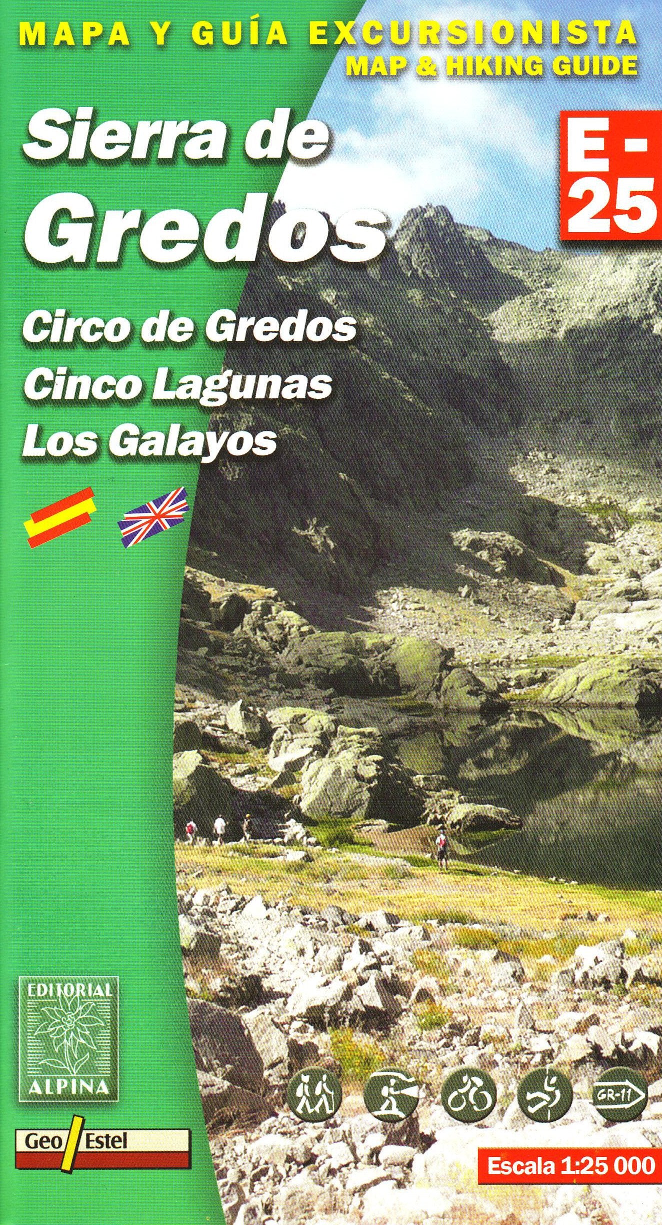 Sierra Gredos Wanderkarte 1 : 25 000 Geology & Geography