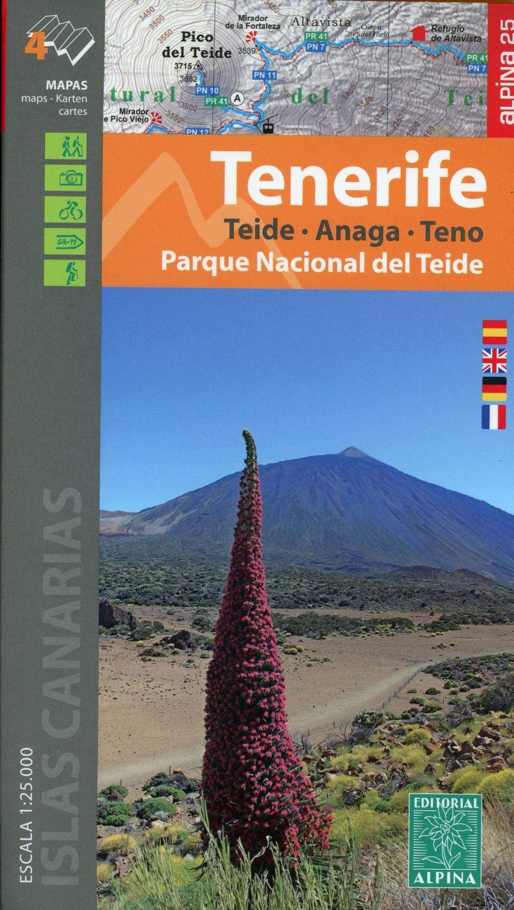 Wanderkarte Tenerife - Parque Nacional del Teide: Set of 4 maps Anaga, Teno, Teide North, Teide South Leisure, Home & Garden
