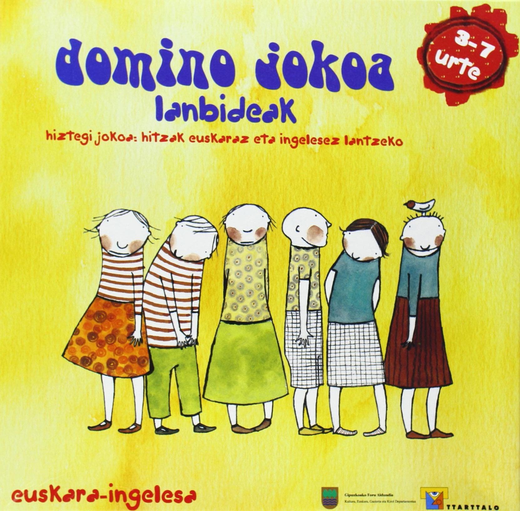 Domino jokoa lanbideak - hitzak euskaraz eta ingelesez lantzeko book
