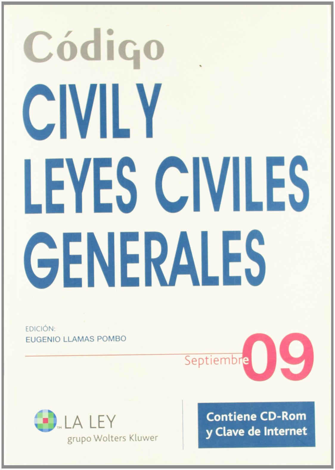 Código civil y leyes civiles generales: septiembre 2009 book