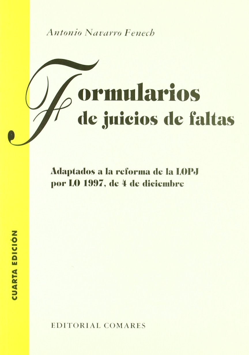 Formularios de juicios de faltas Books