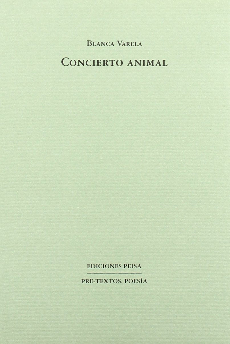 Concierto animal (Poesía) Poetry