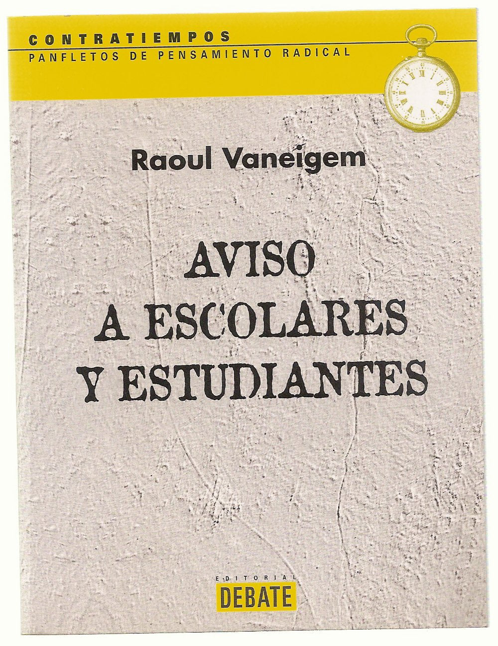 Aviso a escolares y estudiantes book