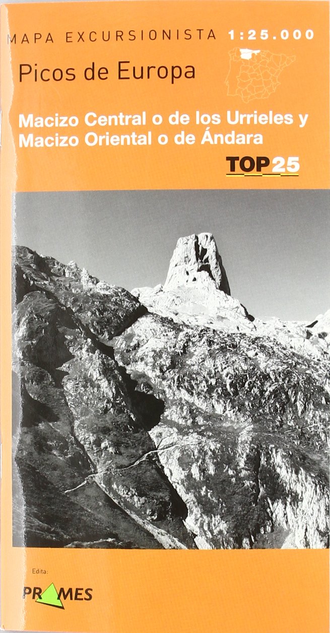 Mapa picos de Europa - macizo central - macizo oriental 1:25000 book