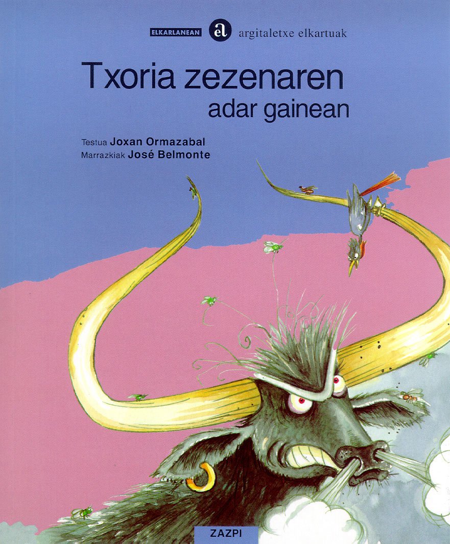 Txoria zezenaren adar gainean book