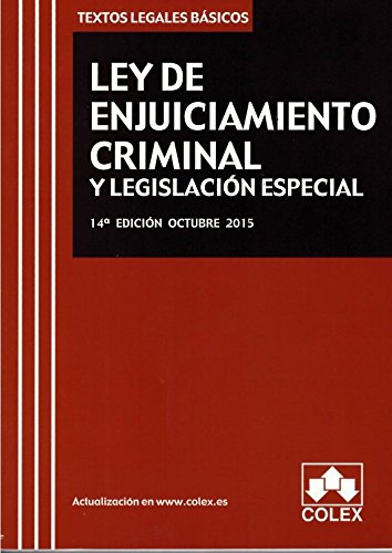 ley de enjuiciamiento criminal y legislación especial (textos legales basicos) Law