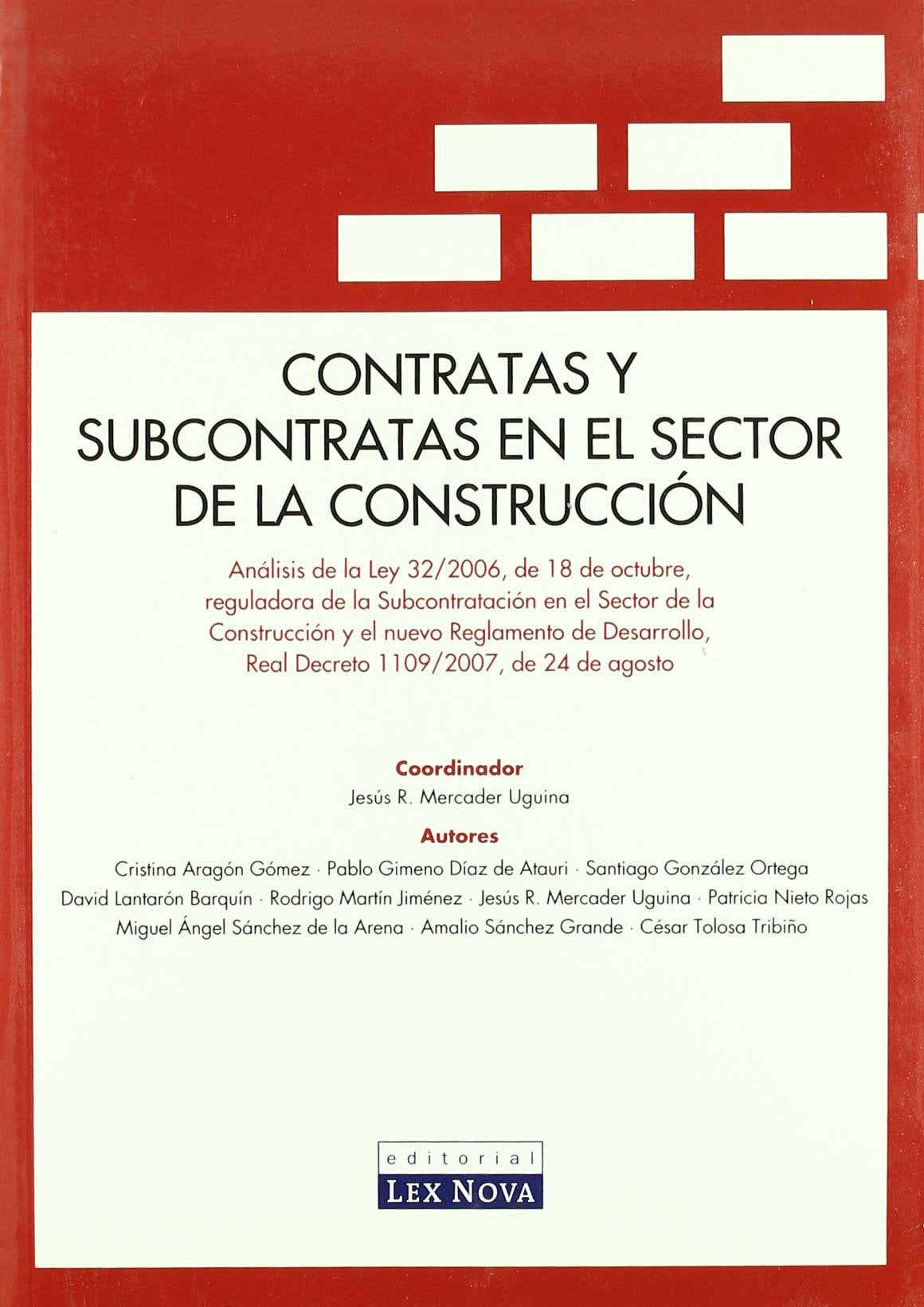 Contratas y subcontratas en el sector de la construcción book