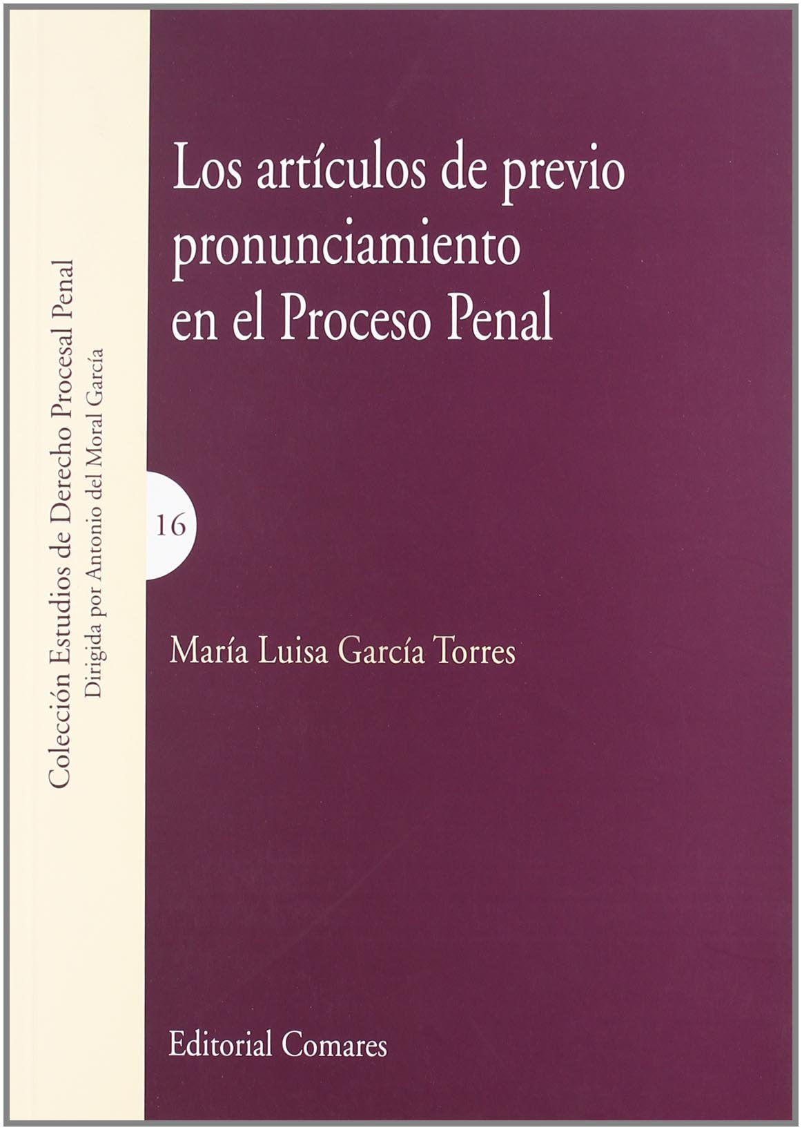 Los artículos de previo pronunciamiento en el proceso penal Law