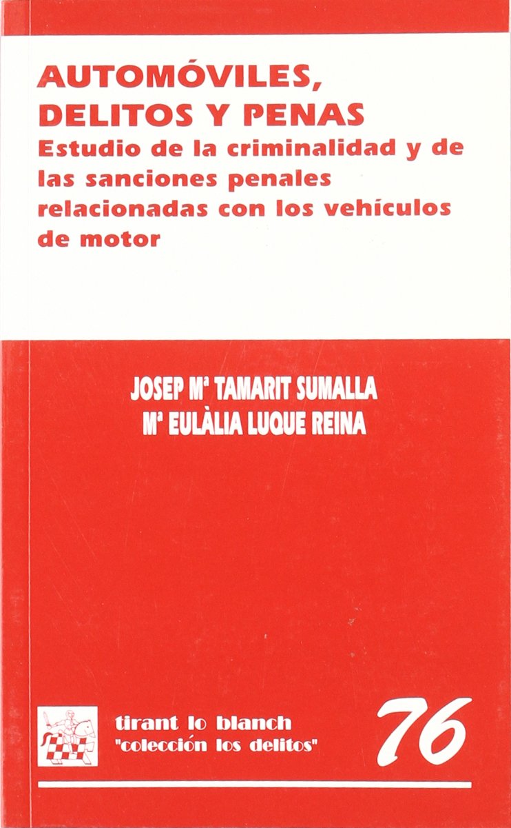 Automóviles, delitos y penas : estudio de la criminalidad y de las sanciones penales relacionadas con los vehículos a motor Law
