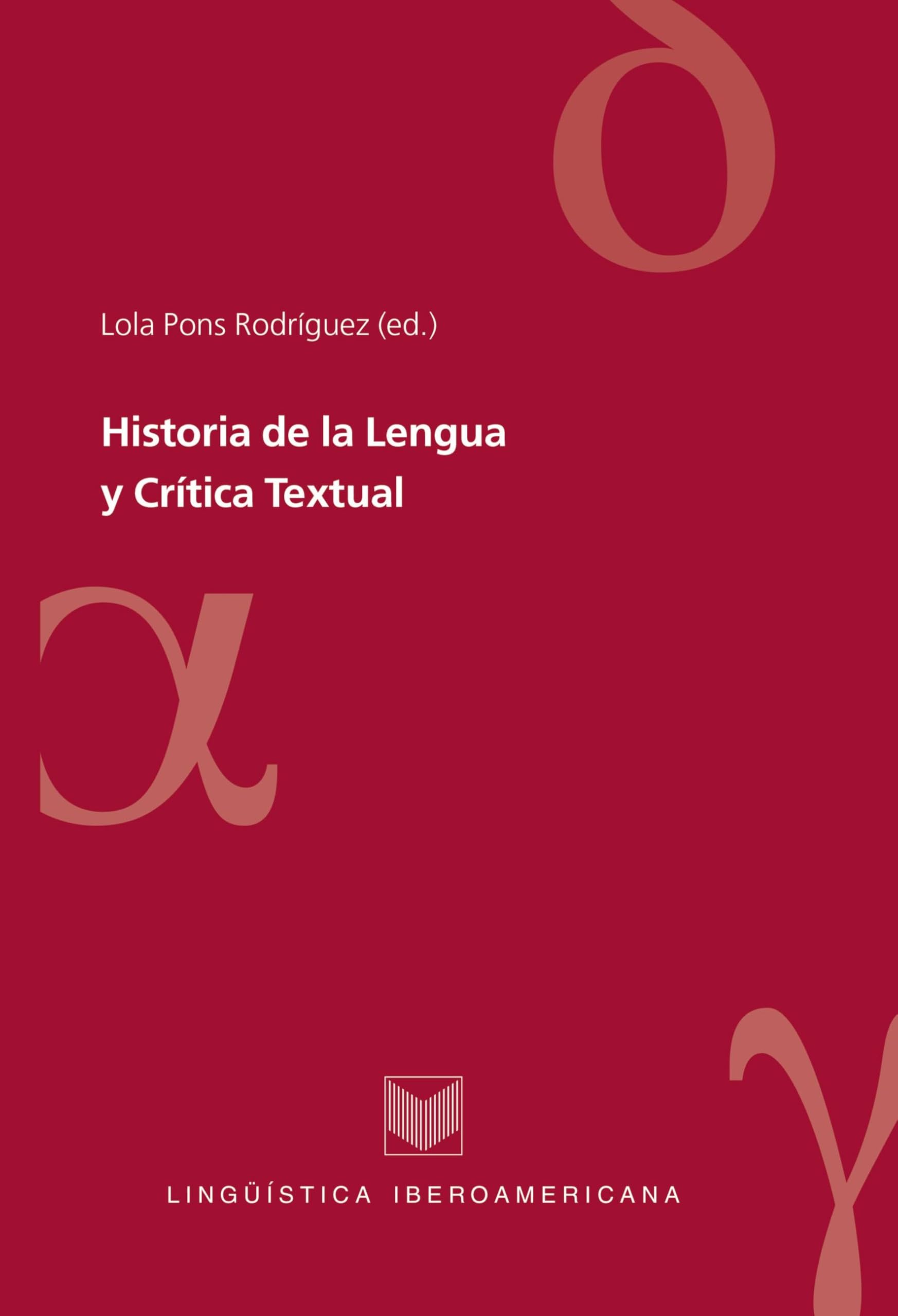 Historia de la Lengua y Crítica Textual Reference Books