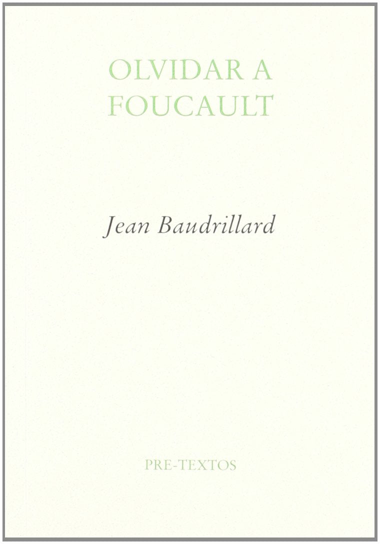 Olvidar a Foucault book