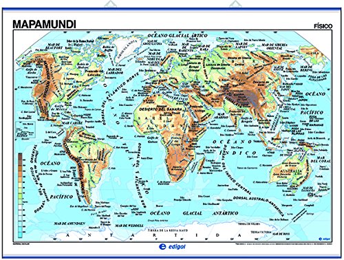 Mapamundi, físico / político: Mapas Murales book