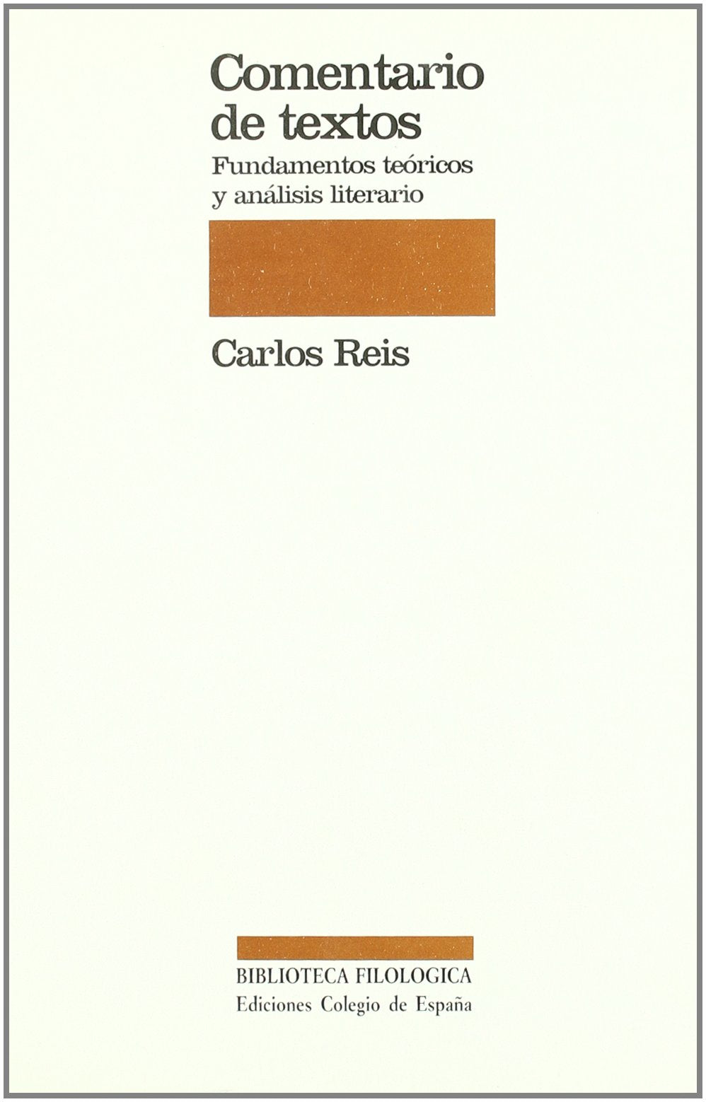 Comentario de textos : fundamentos teóricos y análisis literario Social Sciences