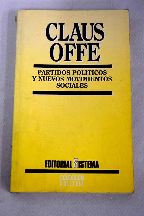 Partidos politicos y nuevos movimientos sociales book