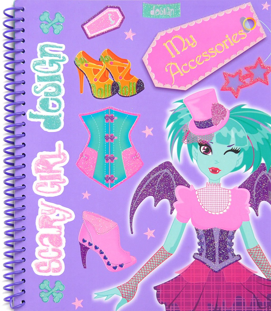 Design my accessories, Scary girl design, morado book