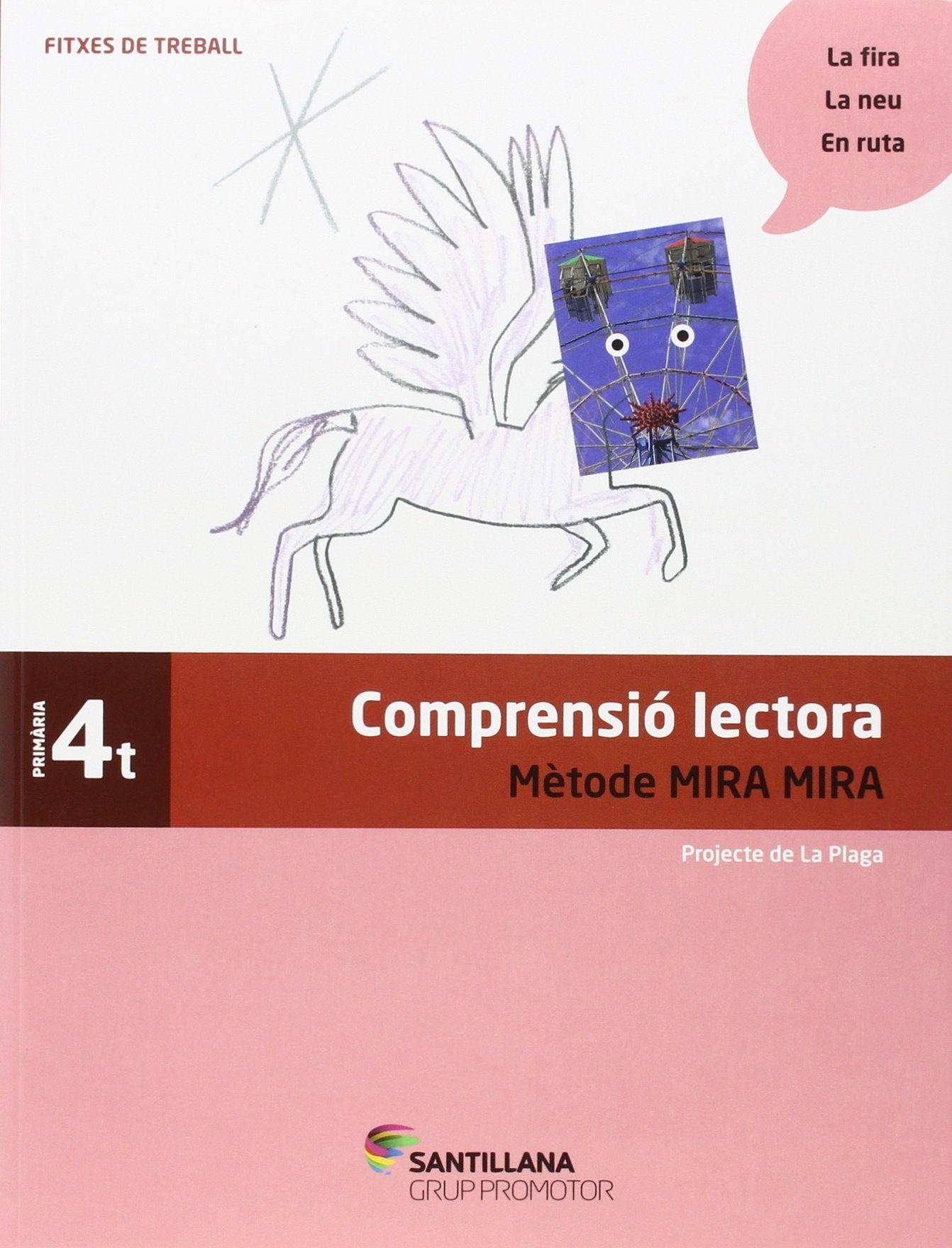 Fitxes de treball, comprensió lectora, mètode mira mira 4 primaria book