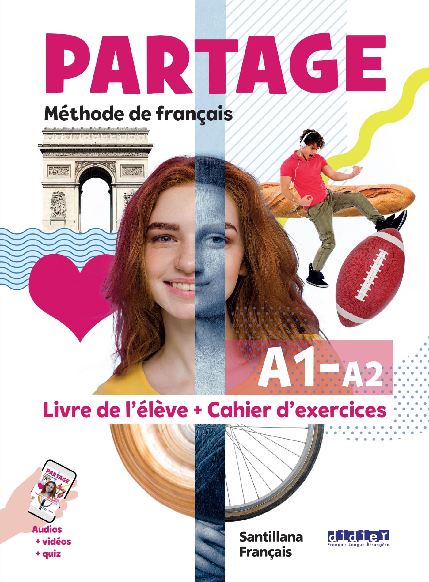 Partage A1/A2 - Livre + Cahier - SANTILLANA book