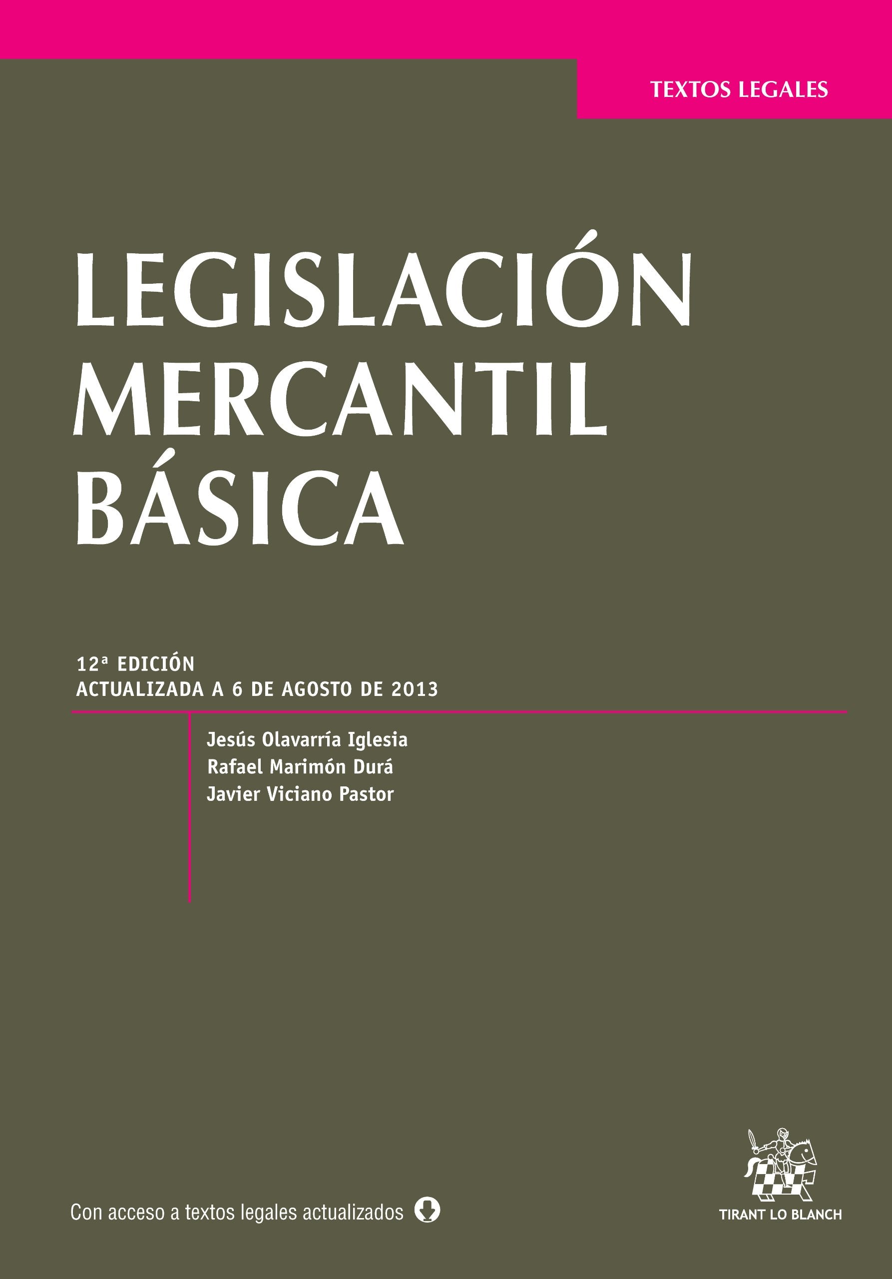 Legislación mercantil básica 12ª ed. 2013 book
