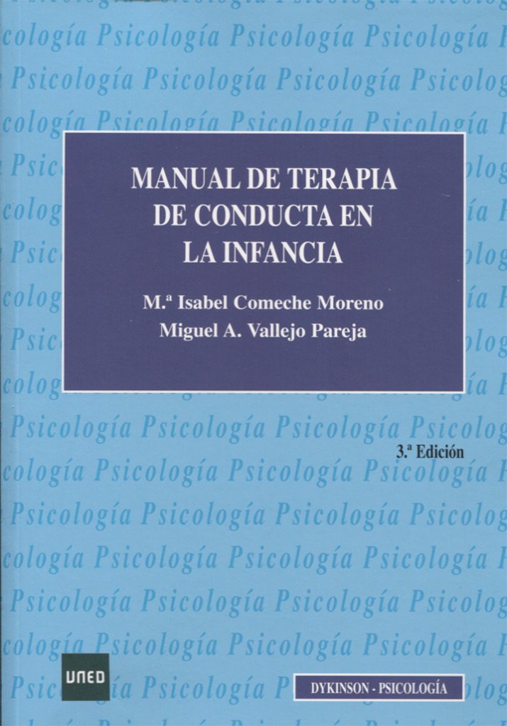 Manual de terapia de conducta en la infancia Medicine