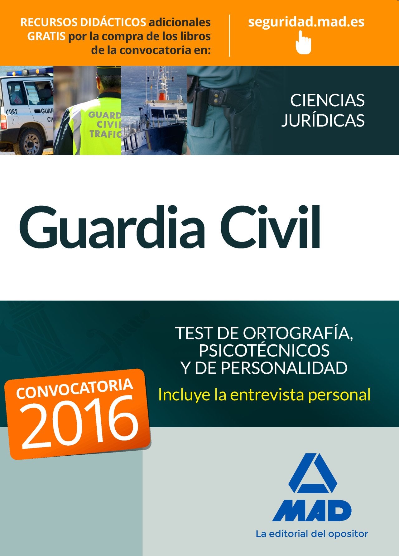 Guardia Civil. Test de Ortografía, Psicotécnicos y de Personalidad Education & Training