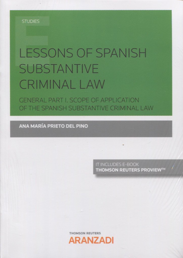 LESSONS OF SPANISH SUBSTANTIVE CRIMINAL LAW DUO book