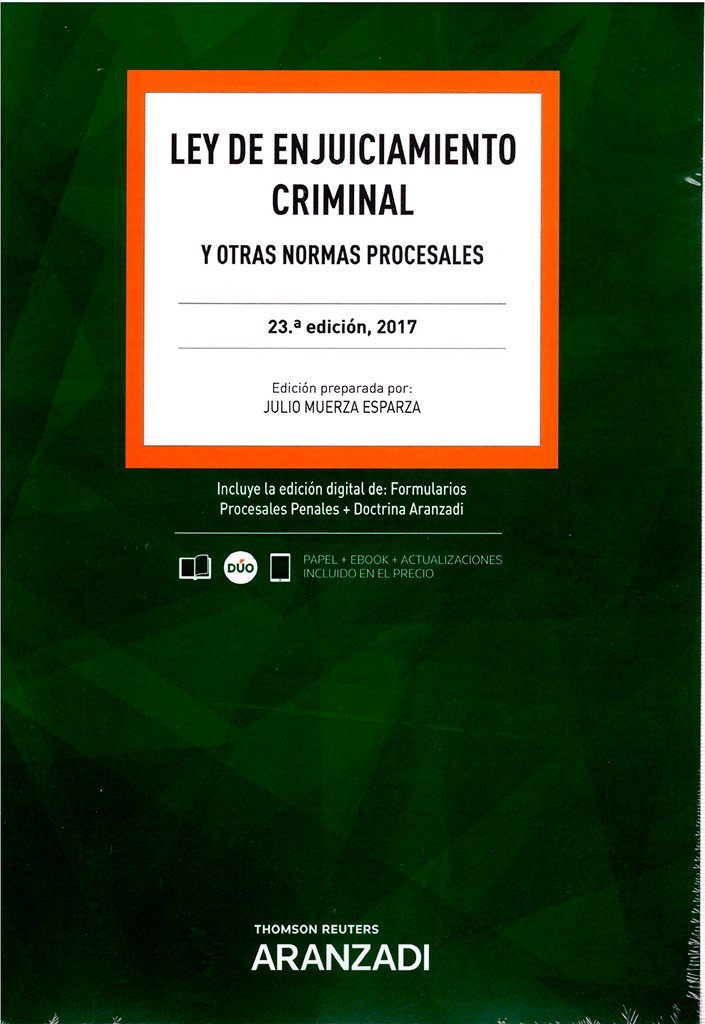 (23ª) ENJUICIAMIENTO CRIMINAL Y OTRAS NORMAS PROCESALES (DUO) Law