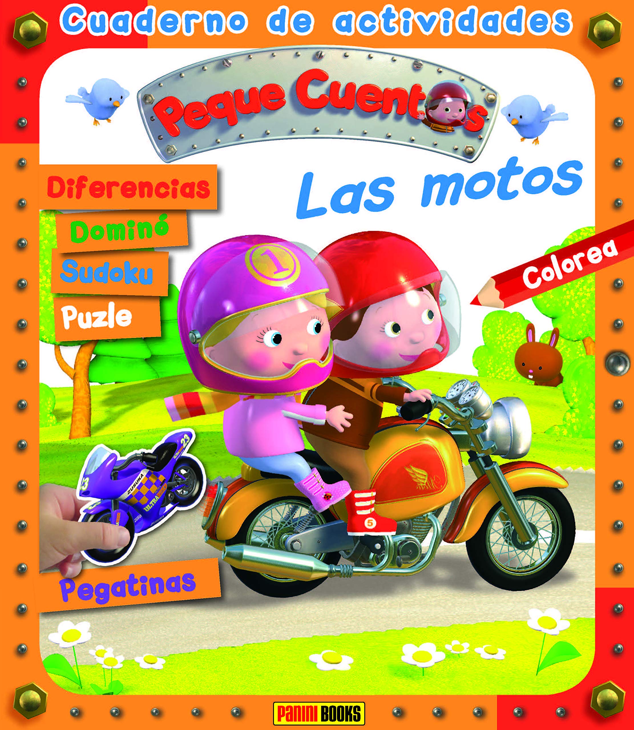 CUADERNO DE ACTIVIDADES. PEQUE CUENTOS LAS MOTOS book