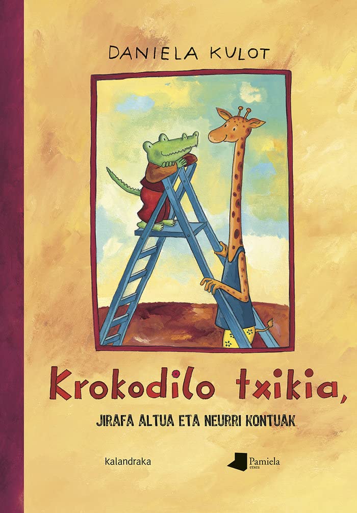 Krokodilo txikia, jirafa altua eta neurri kontuak book